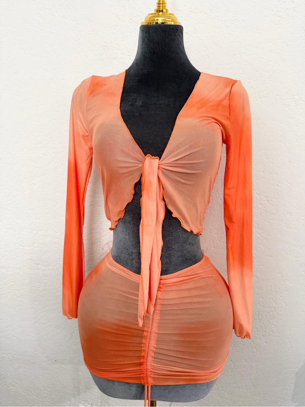 Two piece bikini cover up